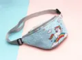 Cute unicorn sequin waist bag for kids, sparkling fashion fanny pack with adjustable strap. - Unicorn Blue Base