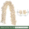 Artificial maple leaf garland for autumn decor, 175cm long variant 108 - Light Beige (No. 108) / 175cm
