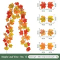 Artificial autumn maple leaf garland 200cm for Halloween and Christmas wall decor - Multicolor Autumn (No. 13) / 200cm