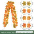 200cm artificial maple leaf garland vine for autumn and Halloween holiday home decoration - Artificial Maple Leaf Vine (No. 6) / 200cm