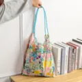 Summer Floral Tote Bag With Large Capacity Casual Shoulder Bag For Daily Shopping - Spring Garden Floral