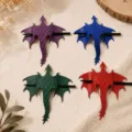 Set di forcine per capelli drago medievale, molletta gotica in resina, accessori cosplay. - Viola