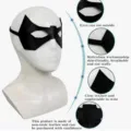 Black superhero masquerade eye mask PU leather Halloween party costume accessory for adults - Style 3 / Black