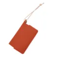 Mini draagbare PU lederen zakdoekjes etui in oranje met ophangkoord, ideaal voor dagelijks gebruik. - Oranje