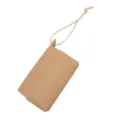 Draagbare mini PU lederen zakdoekzak met ophangriem effen kleur zakorganizer accessoire. - Abrikoos