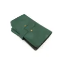 Borsa Organizer Elettronica da Viaggio in Pelle PU Verde Custodia Cavo Caricatore - Verde