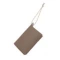 Mini bolso de pañuelos de cuero PU portátil con correa colgante, elegante bolsa de almacenamiento. - Caqui Claro