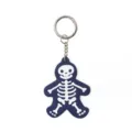 Leuke Halloween skeleton sleutelhanger PU lederen schedel tas hanger charm voor kado. - Blauw