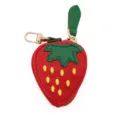 Carino portamonete in pelle PU a forma di fragola con portachiavi, ciondolo borsa frutta - Rosso