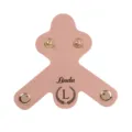 Personalisierte PU Leder Stethoskop Namensschild Halter Arzt Krankenschwester Zubehör Rosa - Rosa