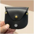 Schwarze PU-Leder Kompass Tasche Taschenuhr Schutzhülle tragbare Outdoor Aufbewahrung - Ohne Kompass / Schwarz