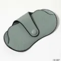 Portable PU leather glasses case with snap button closure, minimalist design for travel sunglasses. - Light Green