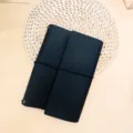 Schwarzer Vintage A5 Notizbuchbezug aus Leder, tragbarer Loseblatt-Planer-Organizer. - Schwarz