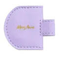 PU leather magnetic bookmark pen clip, custom soft leather pencil holder for reading. - Purple