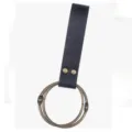 Mittelalter PU Leder Schwertaufhaenger Rockclip, Retro Metall Doppelring Cosplay Requisite. - Stil B (Mit Schlüsseln/Ring) / Schwarz