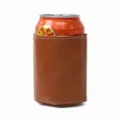 Coprilattina in ecopelle marrone PU, custodia vintage per bottiglie di birra e bibite. - Marrone