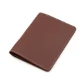 Brown PU leather passport holder, travel portable wallet for cards, visa, and tickets. - Dark Coffee