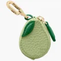Cute mini fruit leather coin purse keychain, premium green aesthetic bag charm accessory. - Pear Style / Pear