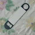 Customizable PU leather flat bottle opener bar blade for home restaurant and party use. - White