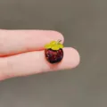 Enamel mangosteen brooch pin cute fruit badge collar accessory aesthetic lapel jewelry - Mangosteen Pin