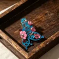 Broche papillon emaillee style chinois avec belles fleurs vintage elegante pour cadeau - Style National Cloisonné Papillon Pivoine (BB09102904)