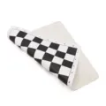 Portable PU leather chessboard fold and roll black white chess set travel game board - Black and White / 42*42cm