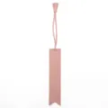 Pink PU leather bookmark with elegant tassel for student notebooks and reading. - Regular / Pink