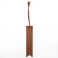 Brown PU leather tassel bookmark, stylish page marker for books and student notebooks. - Regular / Brown