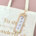 Korean style PU leather pet photo keychain cute long four grid DIY photo holder couple pendant - Apricot