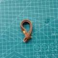 Brown PU leather connection buckle strap with metal snap button for bag accessory DIY crafting. - Brown