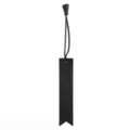 Black PU Leather Tassel Bookmark Student Notebook Page Divider Elegant Book Marker SKU - Regular / Black
