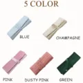 Samt Schmucktasche Variante in 5 Farben, weicher Reise Organizer für Accessoires. - Hellrosa