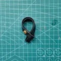 Black PU leather bag strap connecting buckle DIY accessory with brass snap button for bags - Black