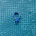 Blue PU leather bag connection strap with metal snap button, ideal for bag DIY and repair. - Blue