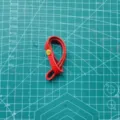 Red PU leather bag connection buckle strap, stylish replacement purse charm keychain accessory. - Red