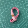 Pink PU leather bag strap connection buckle loop DIY purse charm accessory replacement part. - Pink