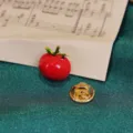 Red tomato enamel brooch cute fruit lapel pin metal badge for women fashion accessories. - Tomato Pin