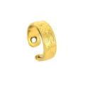 Adjustable gold flower magnetic ring vintage style open metal finger ring for daily wear - Ring (ZK064)