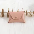 Piccola Busta Portafoglio in Finta Pelle PU Rosa per Gioielli Borsellino Regalo con Bottone - 7*5cm / Rosa nude