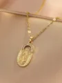 Gold-plated copper micro-inlaid zircon Virgin Mary pendant necklace, elegant religious jewelry. - Vintage Classic Mary Zirconia (Style 8)