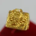 Gold-plated dragon ring with bold statement design, unisex fashion accessory for daily wear. - Style 2 (KY1304) / Adjustable Open Design