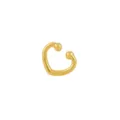 Gold heart-shaped ear cuff non-piercing minimalist geometric ear clip jewelry item. - Heart Geometric Style (1438) / Gold