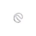 Silver geometric double-line ear cuff, minimalist non-piercing clip-on earring accessory. - Double Line Geometric Style (1441) / Silver