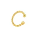 Gold twisted rope ear cuff, non-pierced C-shaped clip on cartilage earring for women. - Twisted Style (1429) / Gold (Twisted Style)