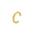 Gold geometric ear cuff non-piercing clip on earring stylish fashion minimalist jewelry piece - Textured Geometric Style (1434) / Gold