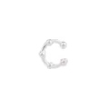 Silver geometric ball ear cuff non pierced clip on earring fashion jewelry accessory SKU - Spherical Geometric Style (1439) / Silver