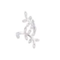 Silver leaf ear cuff variant, elegant hollow vine design, non-piercing clip-on jewelry. - Silver (Leaf Style)