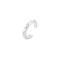 Silver geometric studded ear cuff, non-pierced minimalist cartilage clip earring jewelry. - Studded Geometric Style (1434) / Silver