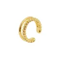 Gold double band ear cuff minimalist twisted clip-on earring for women variant item - Gold (Double Layer Twisted Style)