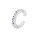 Silver rhinestone ear cuff variant, sparkling crystal cartilage clip-on earring for women. - Silver (Rhinestone)